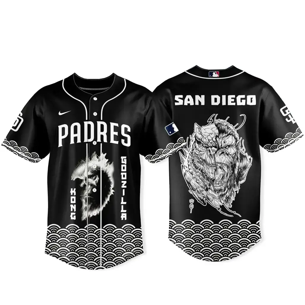 San Diego Padres x Godzilla and Kong 2026 Baseball Jersey Image