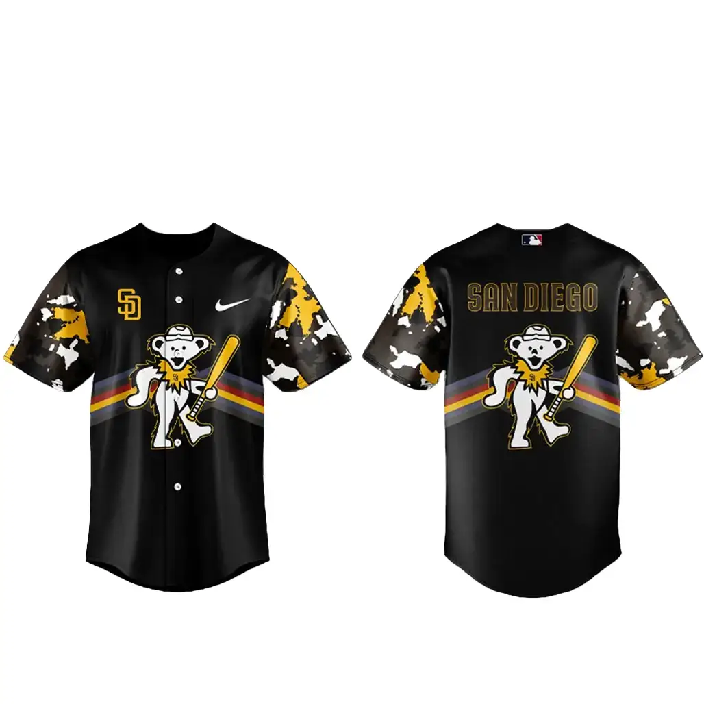 San Diego Padres x Grateful Dead Night 2026 Baseball Jersey Image