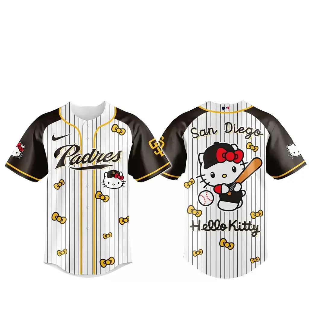 San Diego Padres x Hello Kitty 2026 And Sanrio World Baseball Jersey Image