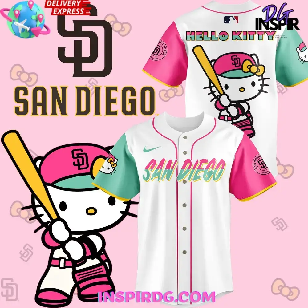 San Diego Padres X Hello Kitty Night 2024 Baseball Jersey Image