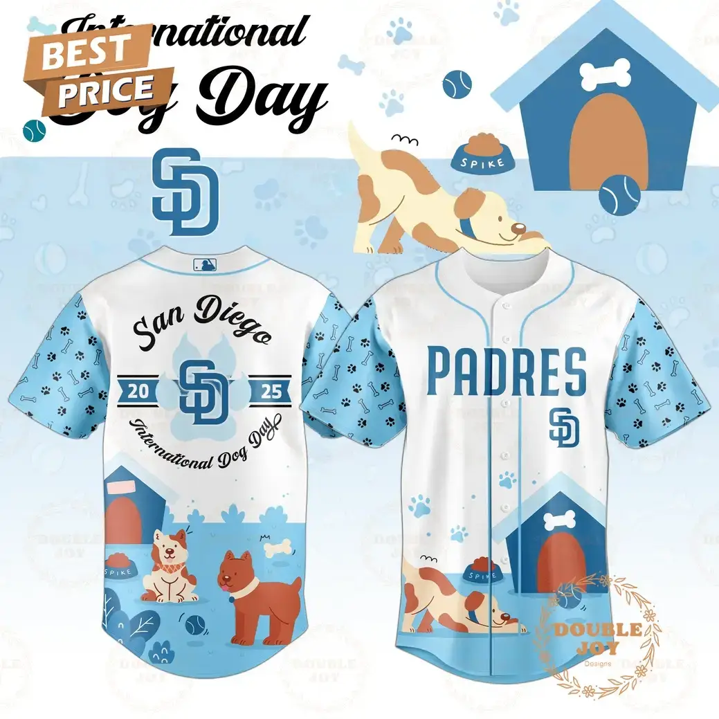 San Diego Padres x International Dog Day 2025 Limited Edition Baseball Jersey Image