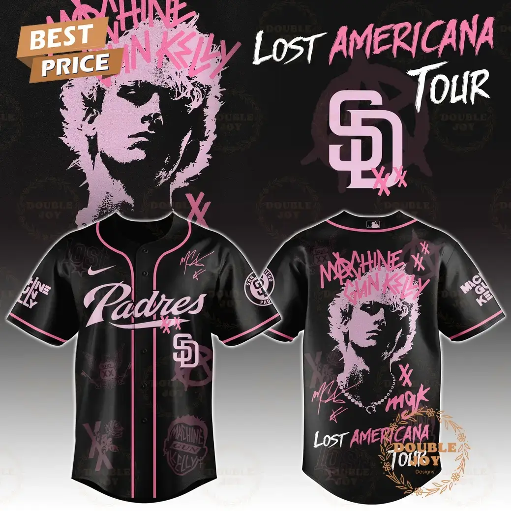 San Diego Padres x MGK Tour 2025 The Lost Americana Baseball Jersey Image
