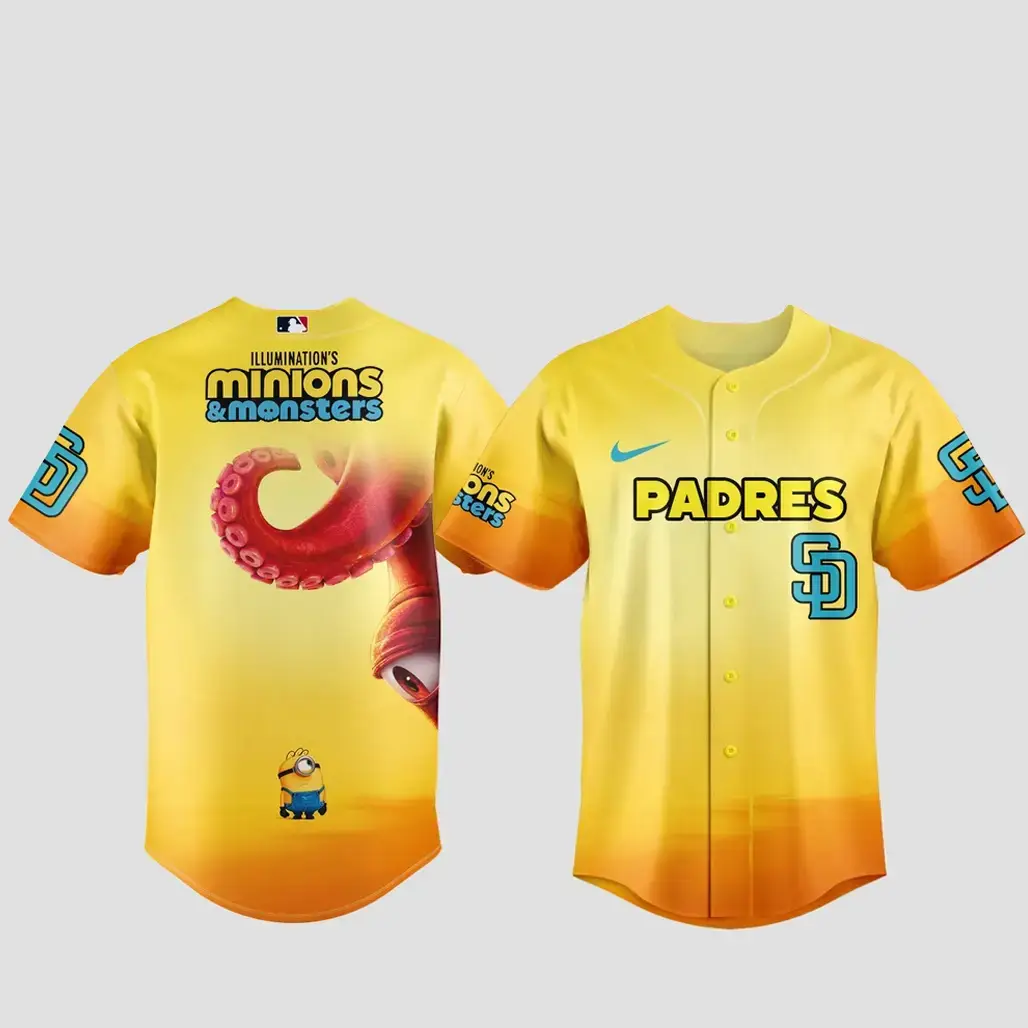 San Diego Padres x Minions and Monsters 2026 Baseball Jersey Image