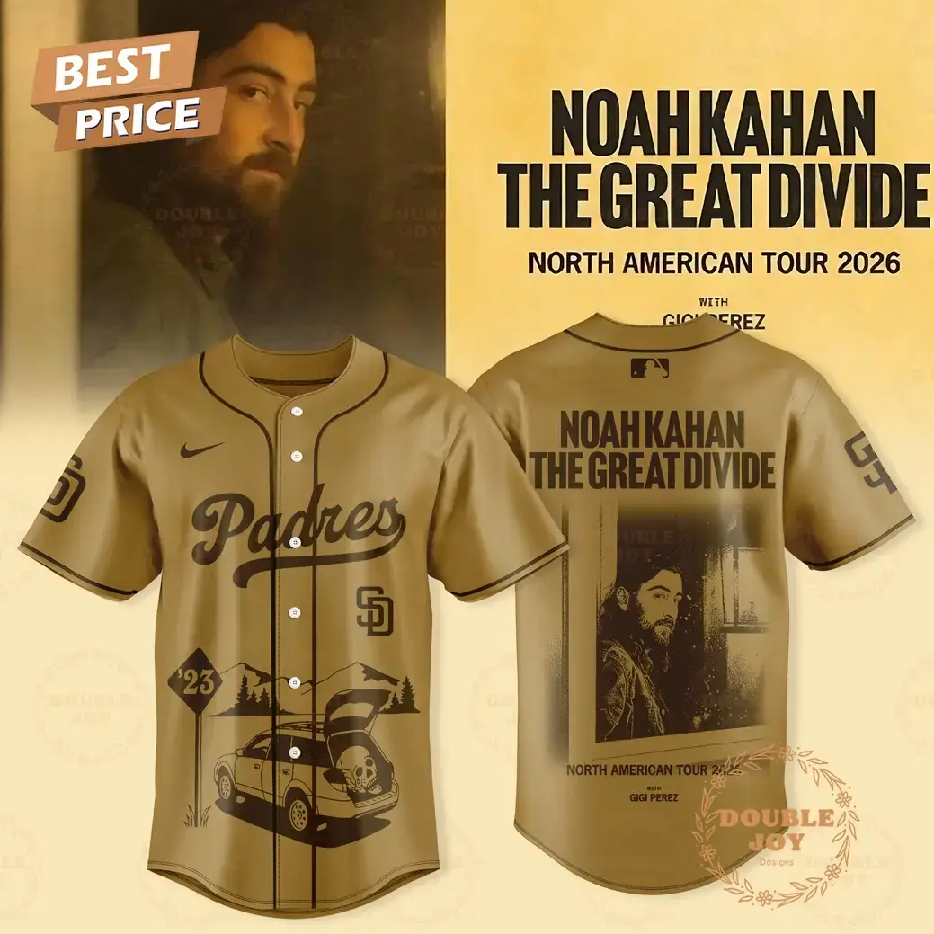 San Diego Padres x Noah Kahan North American Tour 2026 Baseball Jersey Image
