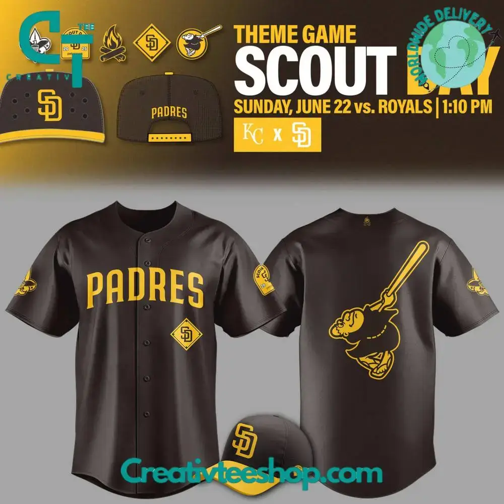 San Diego Padres X Scout Day 2025 Special Baseball Jersey Image