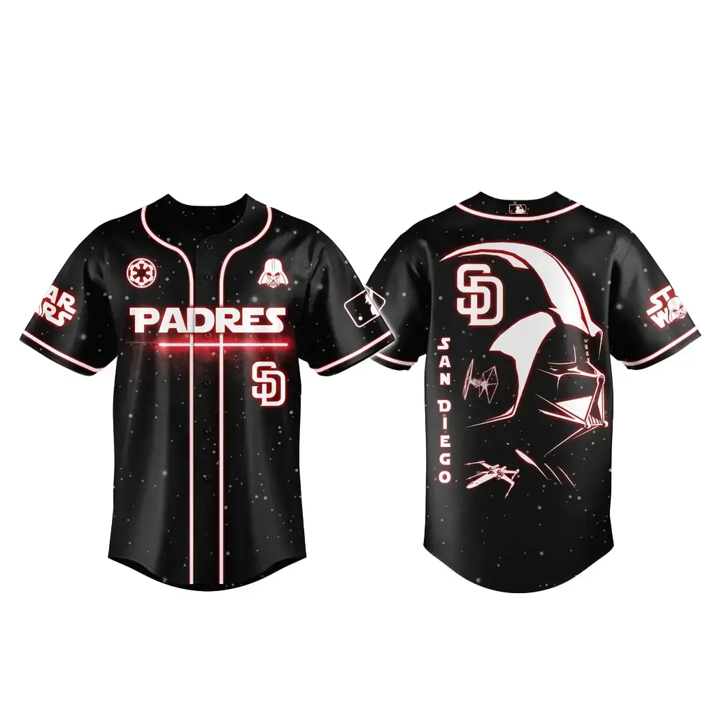 San Diego Padres x Star Wars Darth Vader 2026 Baseball Jersey Image