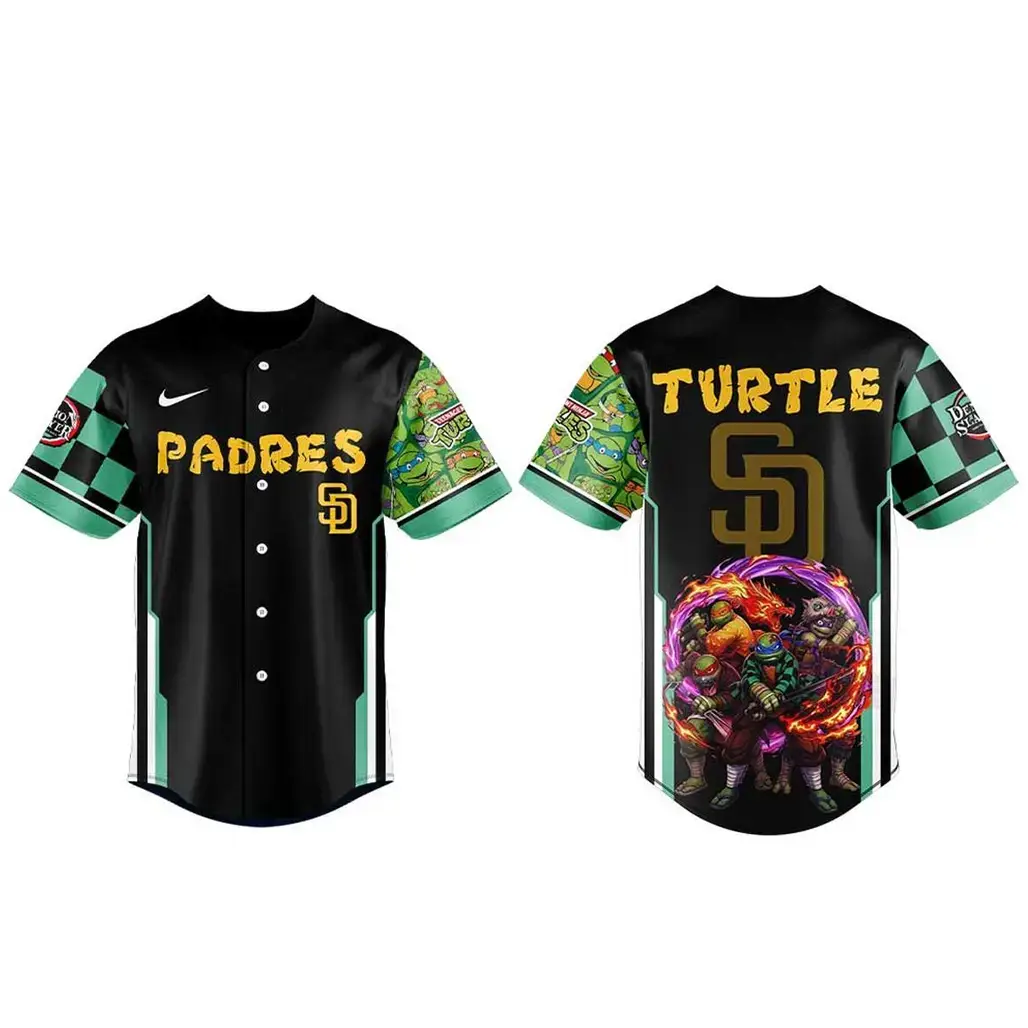 San Diego Padres x Teenage Mutant Ninja Turtles and Demon Slayer 2026 Baseball Jersey Image