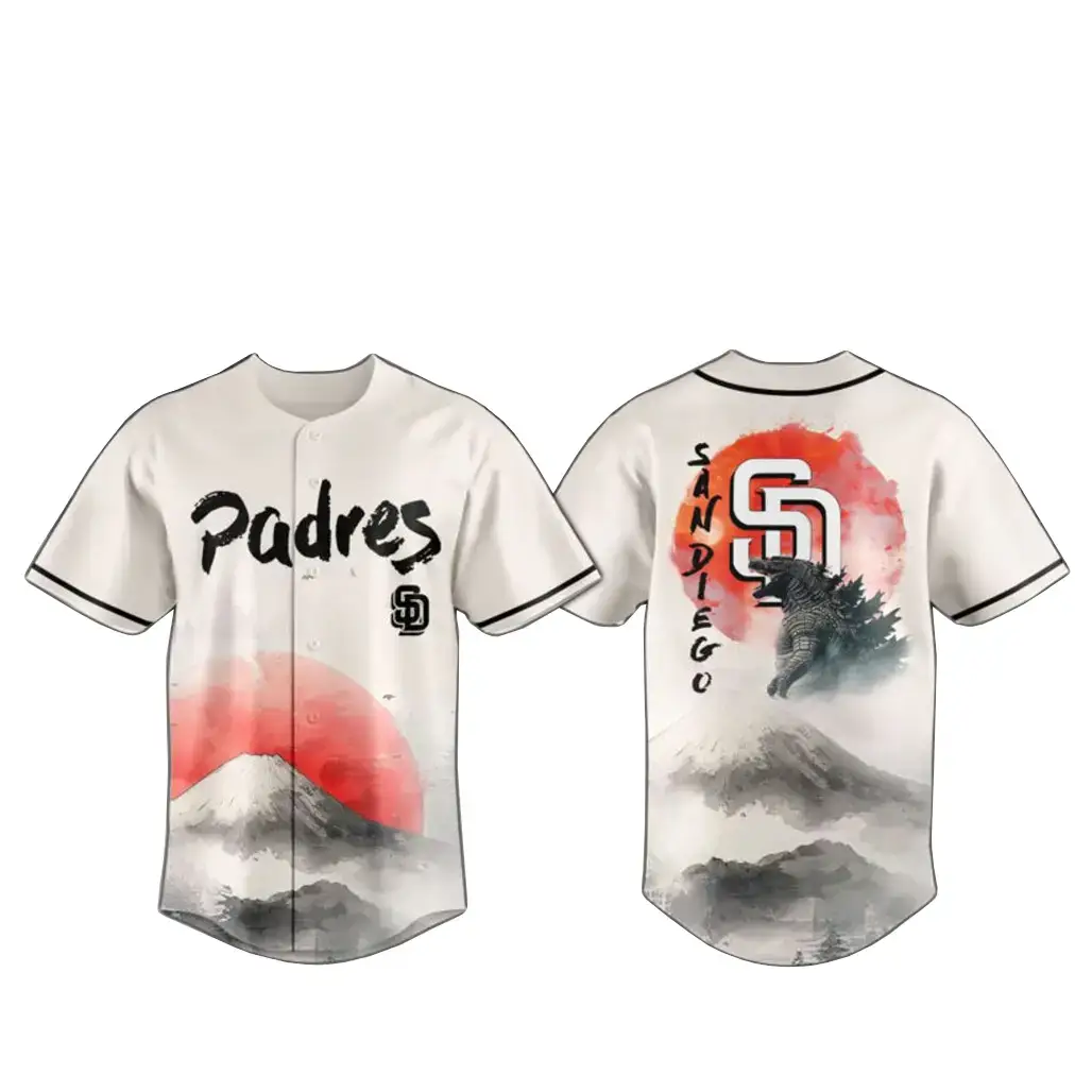 San Diego Padres x The Godzilla Kaiju Baseball Jersey Image