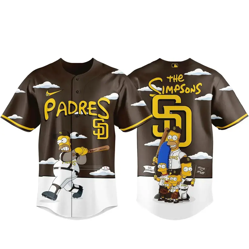 San Diego Padres x The Simpsons 2026 Major Gameday Baseball Jersey Image