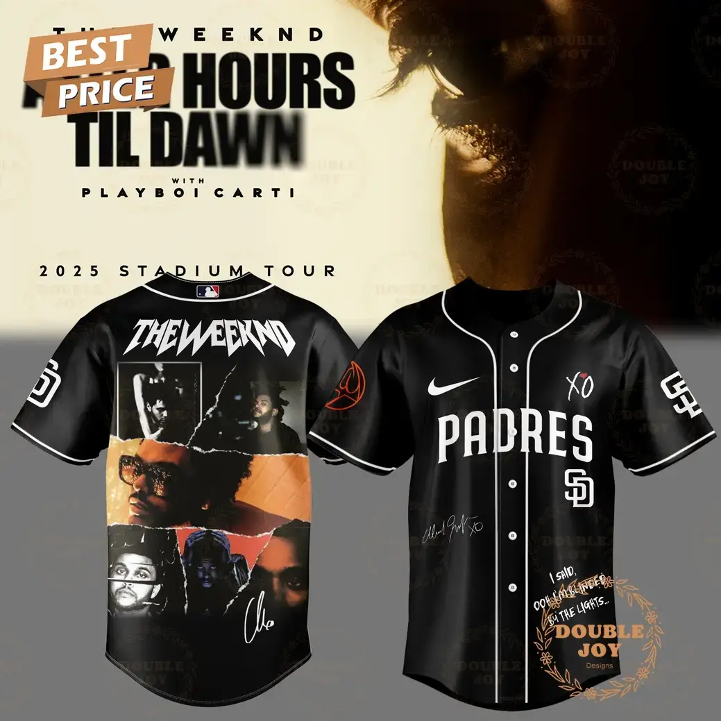 San Diego Padres x The Weeknd After Hours Till Dawn Tour 2025 Limited Edition Baseball Jersey Image