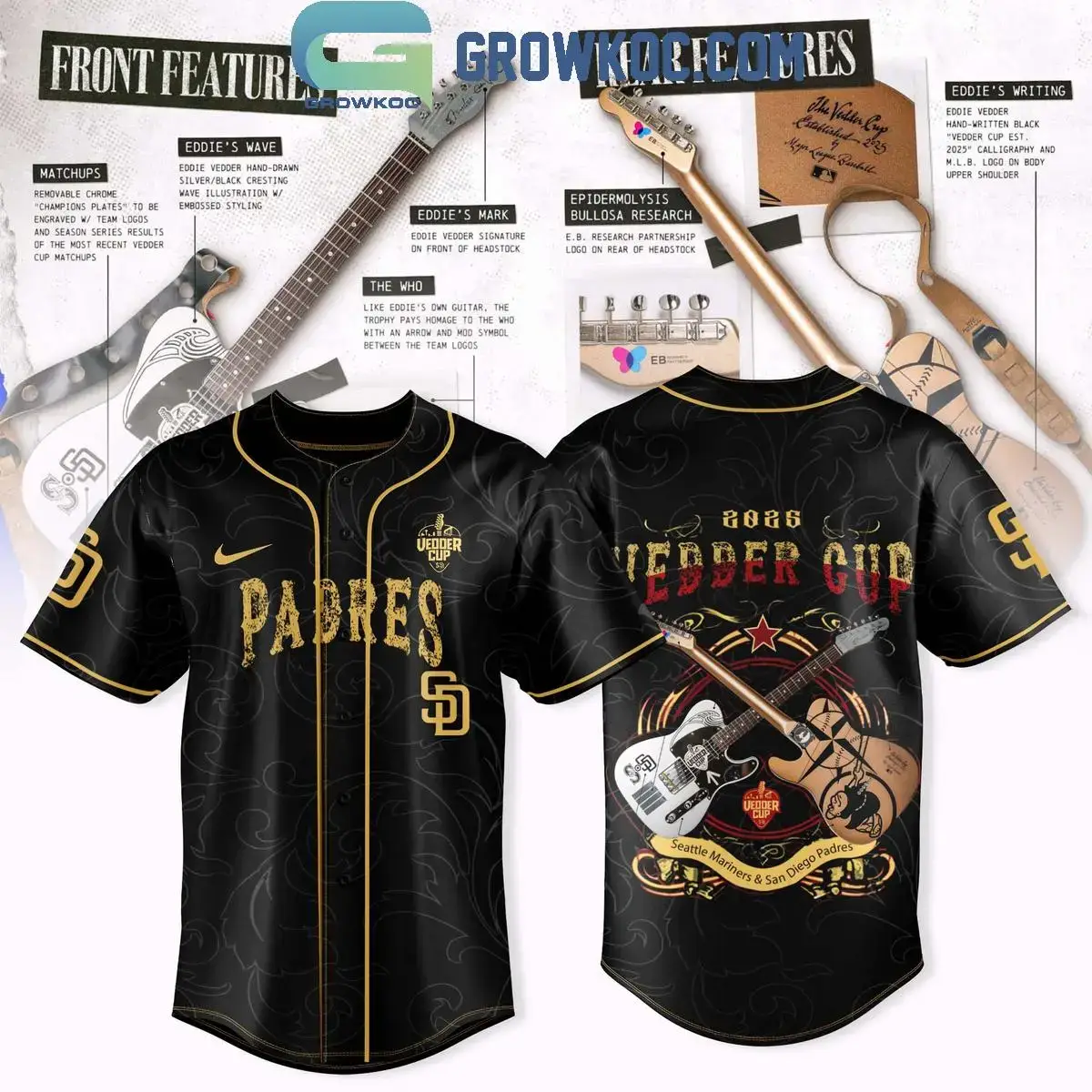 San Diego Padres x Vedder Cup 2025 Jersey Image