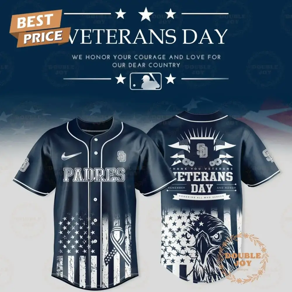San Diego Padres X Veterans Day Navy Edition 2025 Baseball Jersey Image