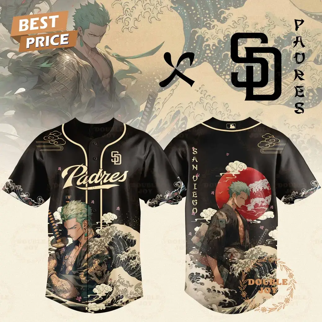San Diego Padres Zoro x One Piece 2025 Japan Limited Edition Baseball Jersey Image