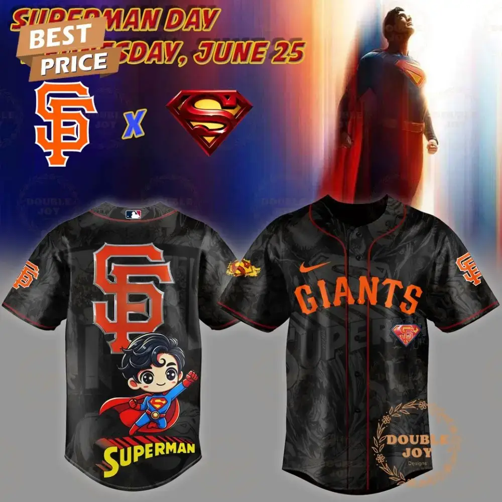 San Francisco Giants 2025 Superman Day Special Edition Limited Edition Baseball Jersey Image