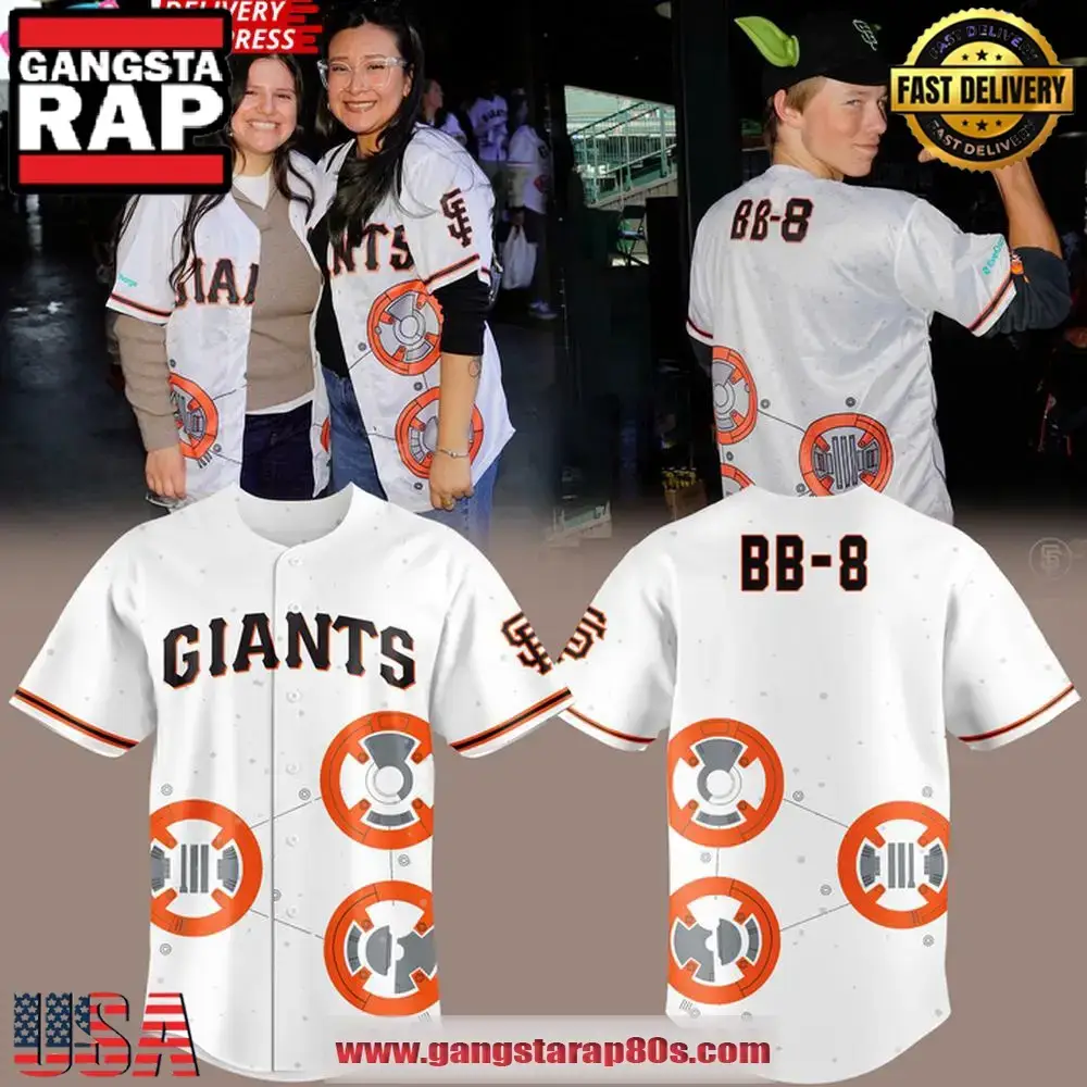 San Francisco Giants 2025 x Star Wars BB-8 Special Baseball Jersey Shirt Image