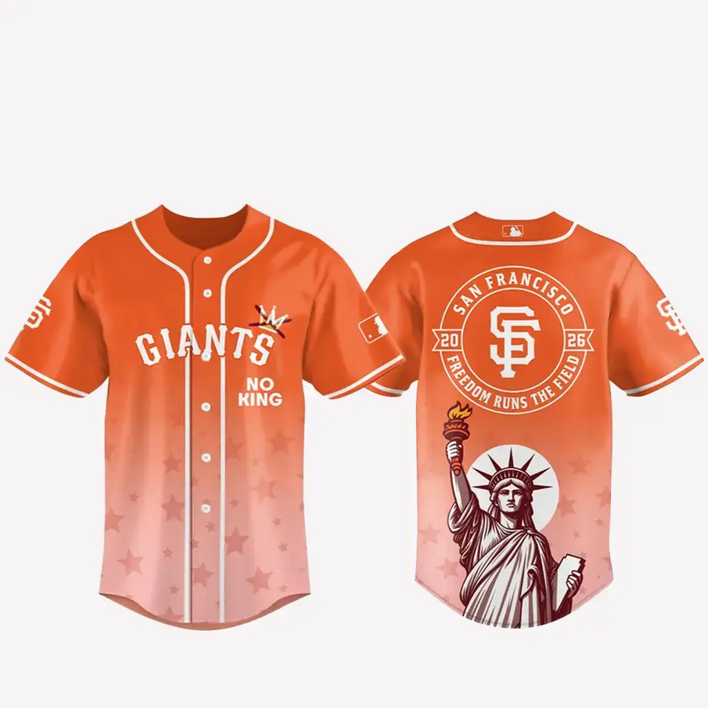 San Francisco Giants 2026 No Kings Freedom Runs The Field Baseball Jersey Image