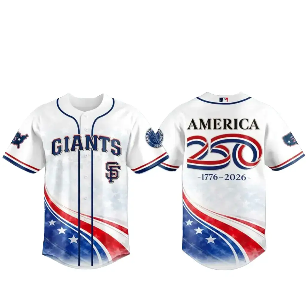 San Francisco Giants America 250th Anniversary Baseball Jersey Image