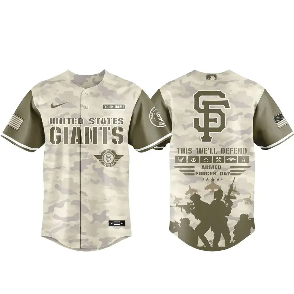 San Francisco Giants Armed Forces Day Appreciation Night 2026 Baseball Jersey Image