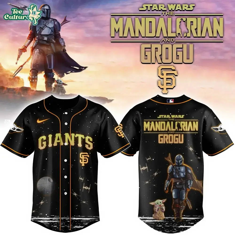 San Francisco Giants Grogu & Mandalorian Special Edition Baseball Jersey Image