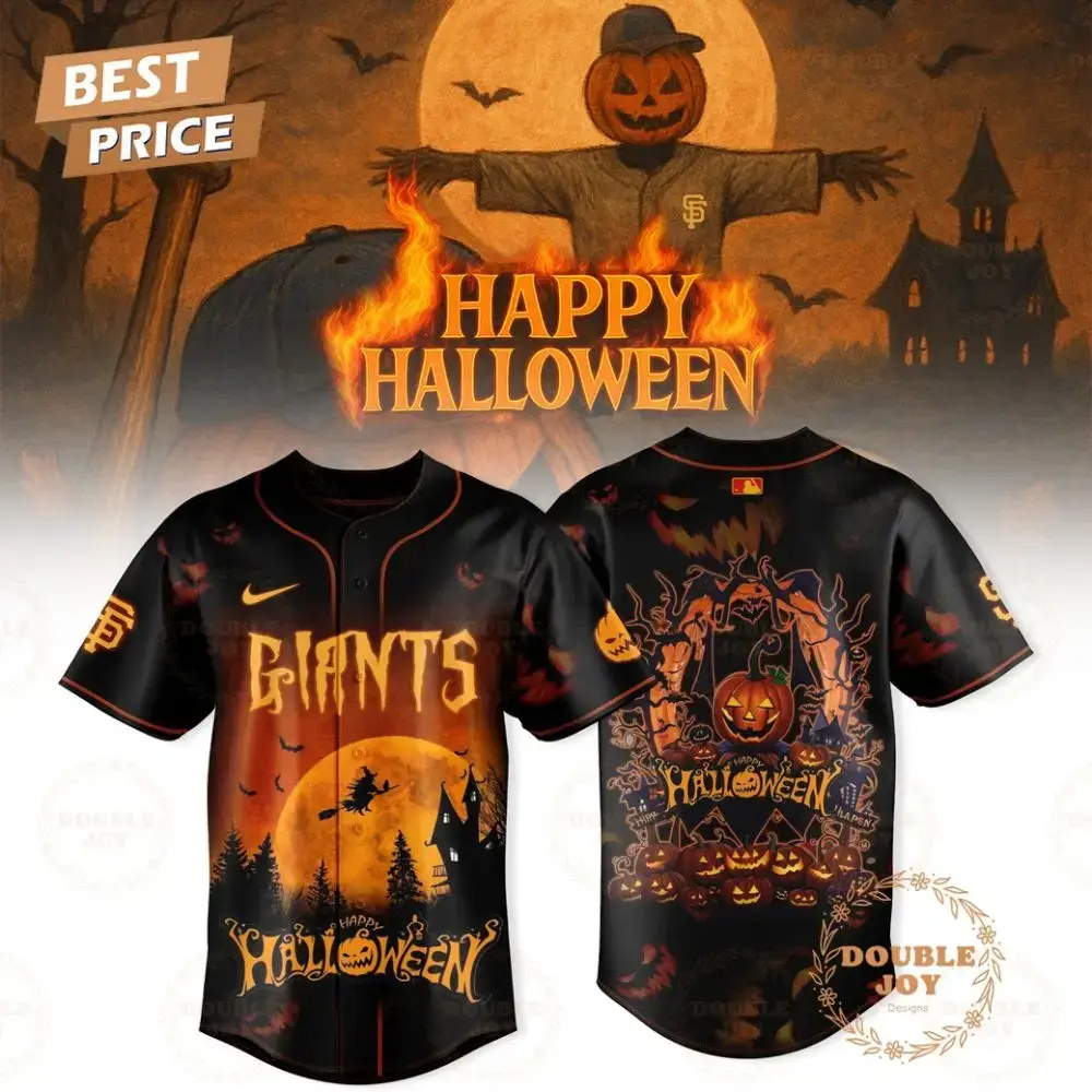 San Francisco Giants Happy Halloween 2025 Baseball Jersey Image