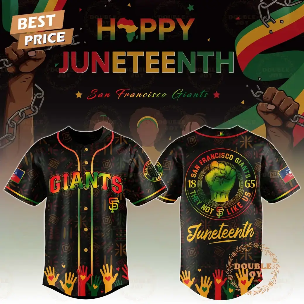 San Francisco Giants Happy Juneteenth They Not Like Us Limited Edition Baseball Jersey Image