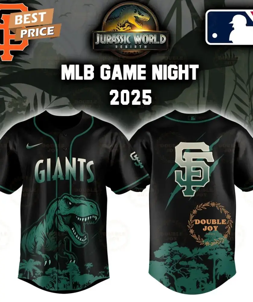 San Francisco Giants Jurassic World Rebirth Game Night 2025 Special Edition Baseball Jersey Image