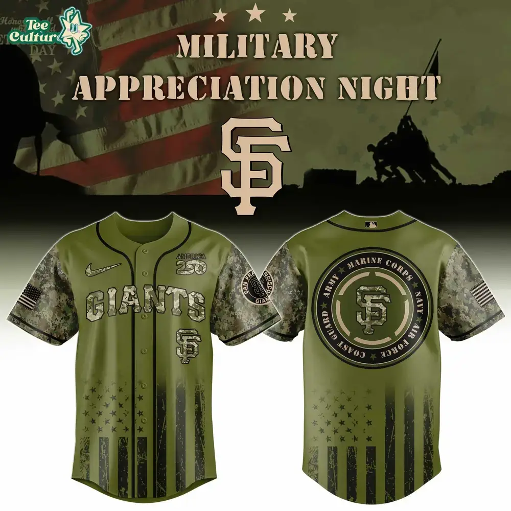 San Francisco Giants Military Appreciation 2026 Limited Edition Baseball Jersey Image