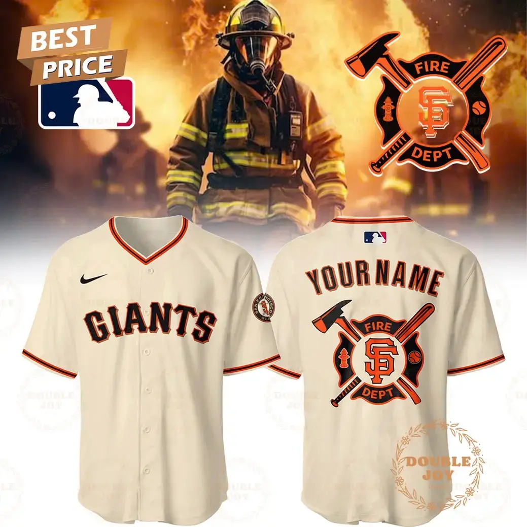 San Francisco Giants MLB 2025 Firefighter Appreciation Night Baseball Jersey - White Image