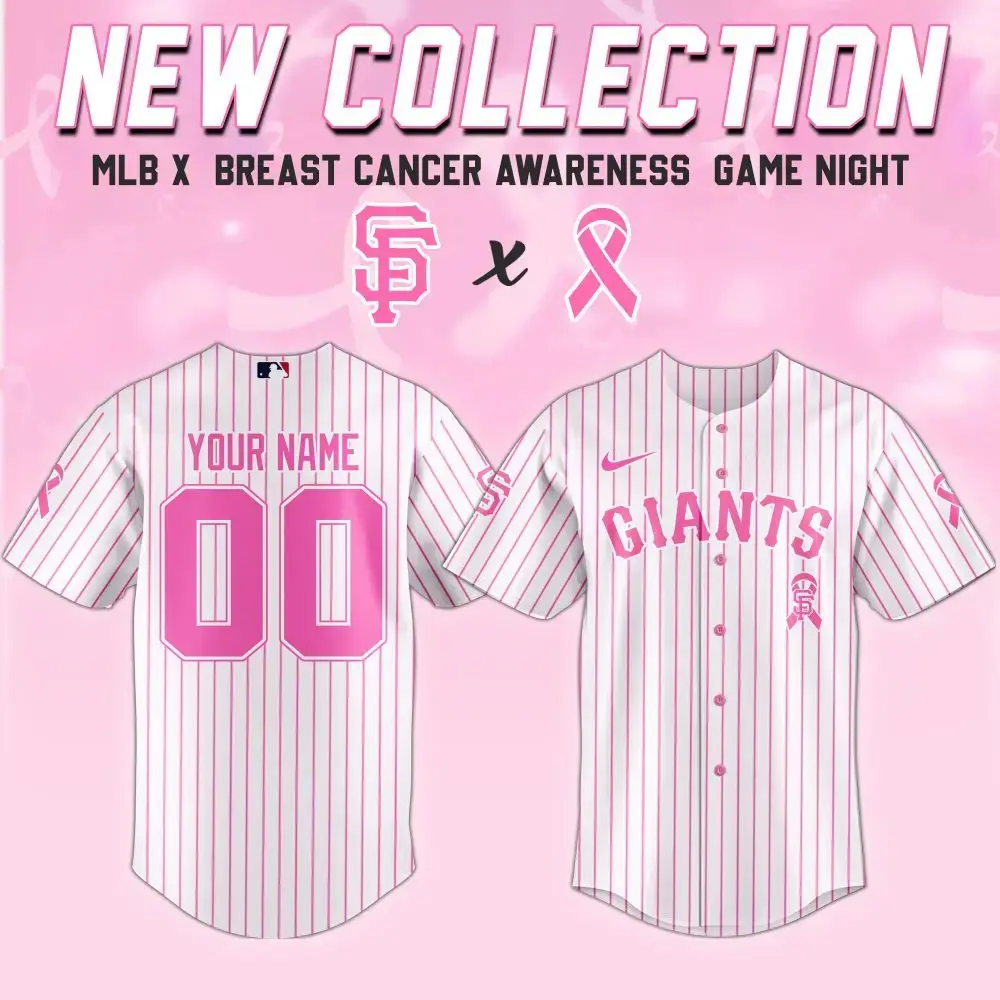 San Francisco Giants Mlb X Breast Cancer Awareness Month United In Pink Custom Baseball Jersey Image
