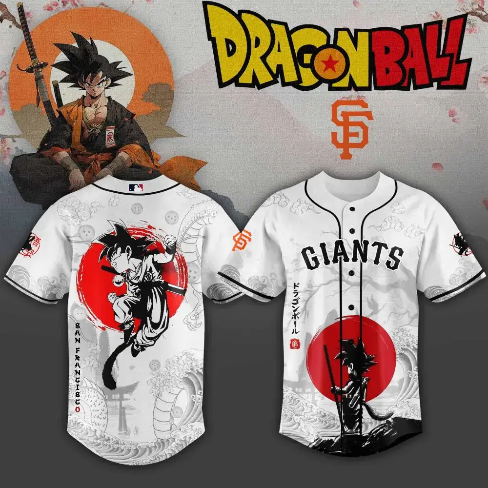 San Francisco Giants Mlb X Dragon Ball Super Saiyan Custom Baseball Jersey Collection Image