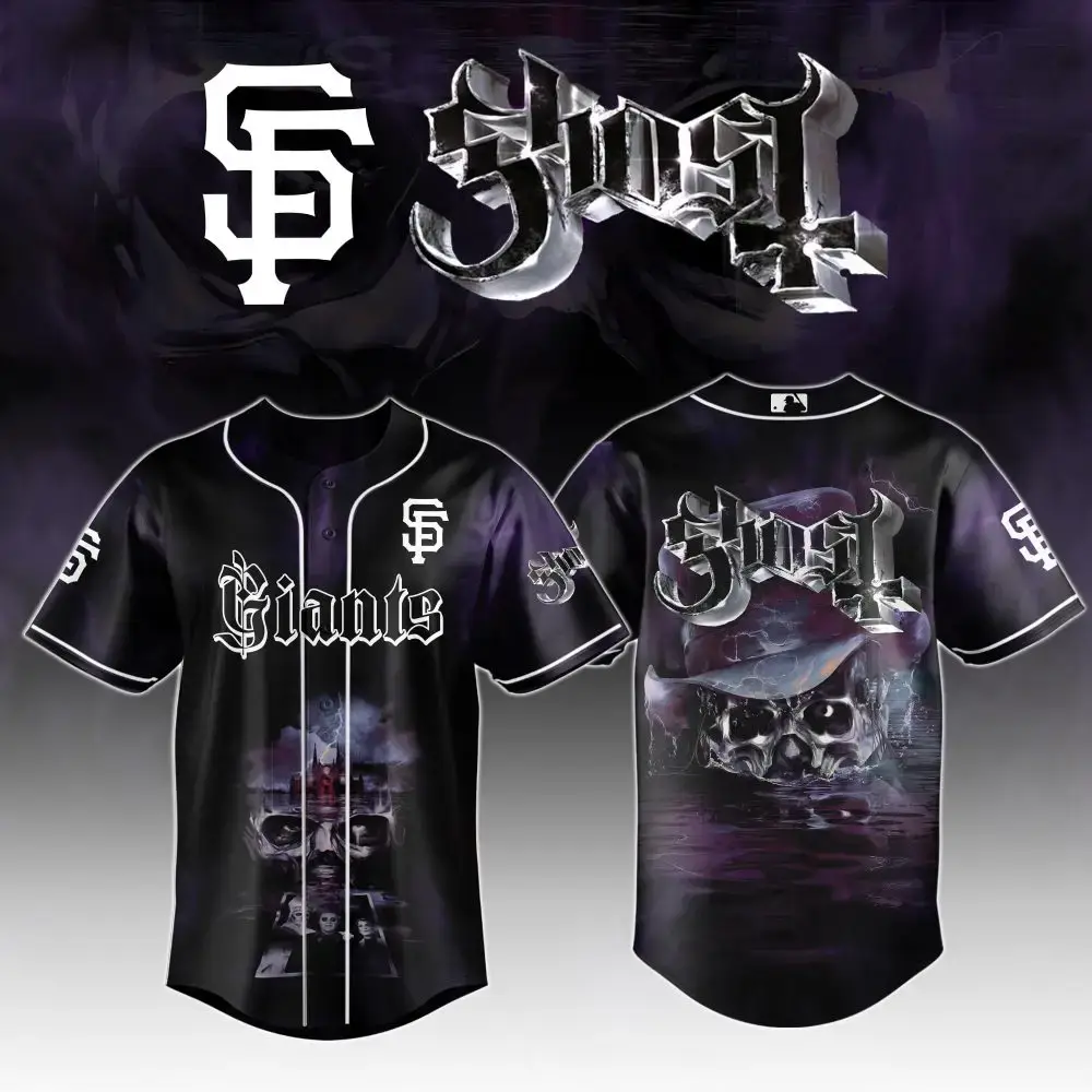 San Francisco Giants Mlb X Ghost Night Show Custom Baseball Jersey Image
