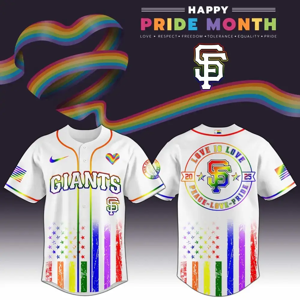 San Francisco Giants Mlb X Happy Pride Month Limited Edition Custom Baseball Jersey Image