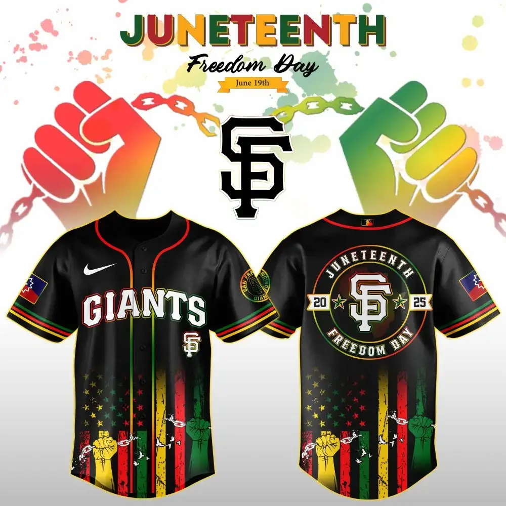 San Francisco Giants Mlb X Juneteenth Day Custom Baseball Jersey Edition Custom Baseball Jersey Image