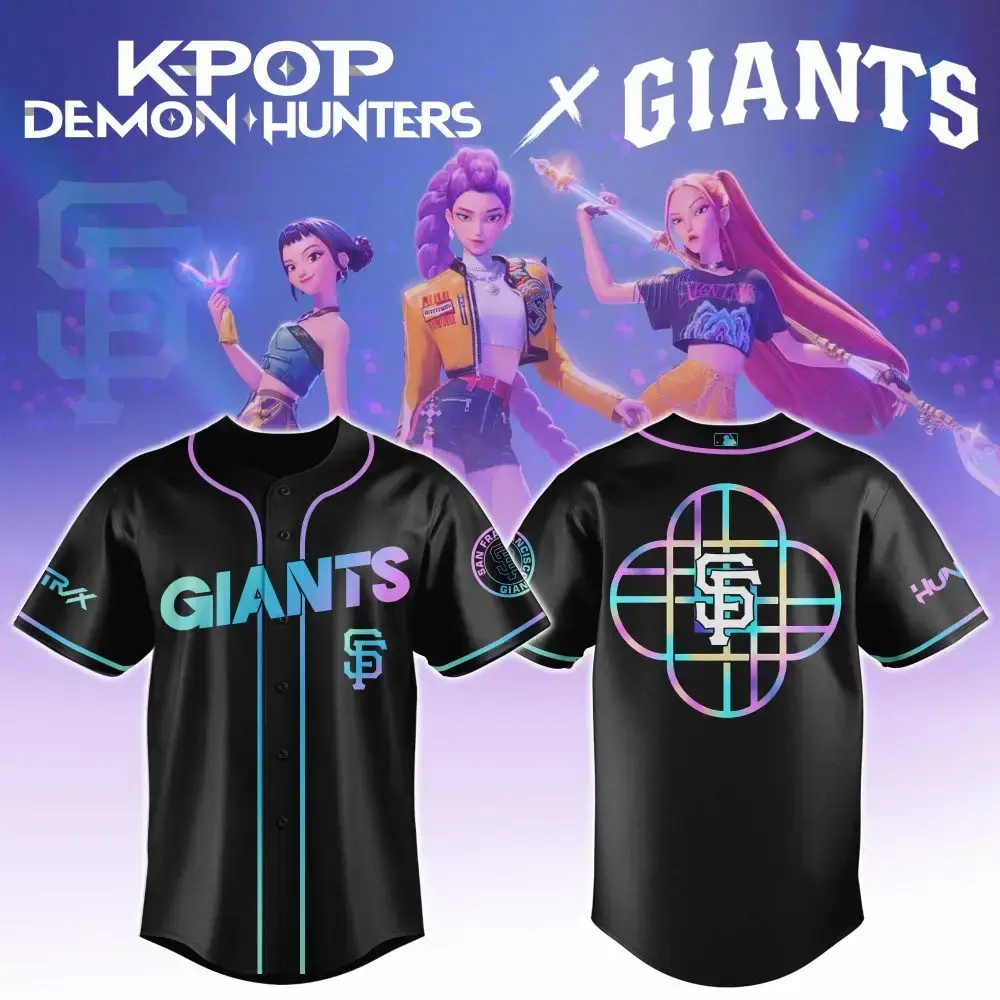 San Francisco Giants Mlb X Kpop Demon Hunters Huntrx Custom Baseball Jersey Image