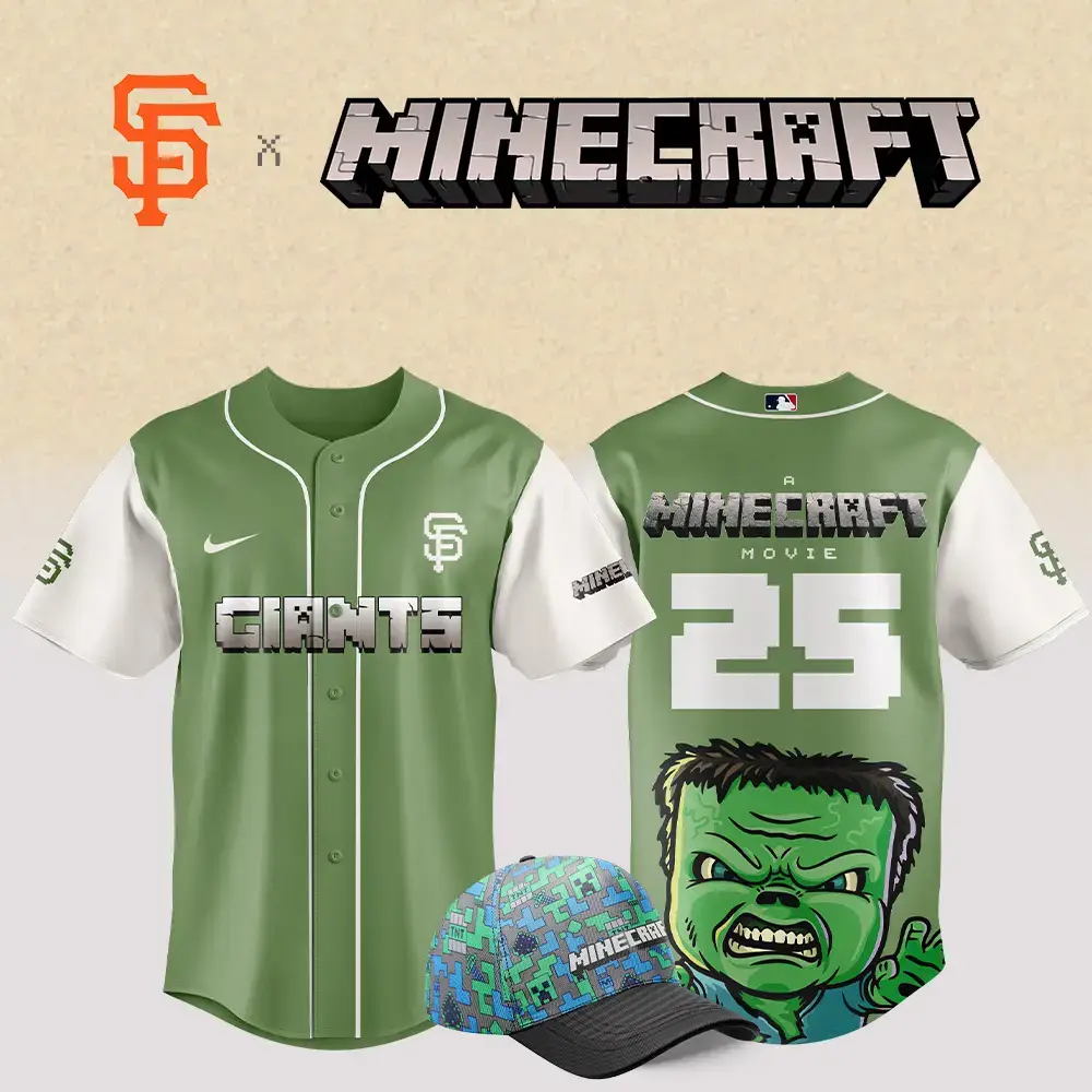 San Francisco Giants Mlb X Minecraft Movie Custom Baseball Jersey Image