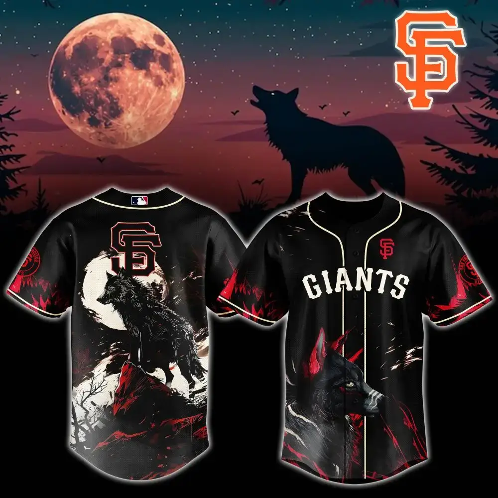 San Francisco Giants Mlb X Wolf Custom Baseball Jersey Image