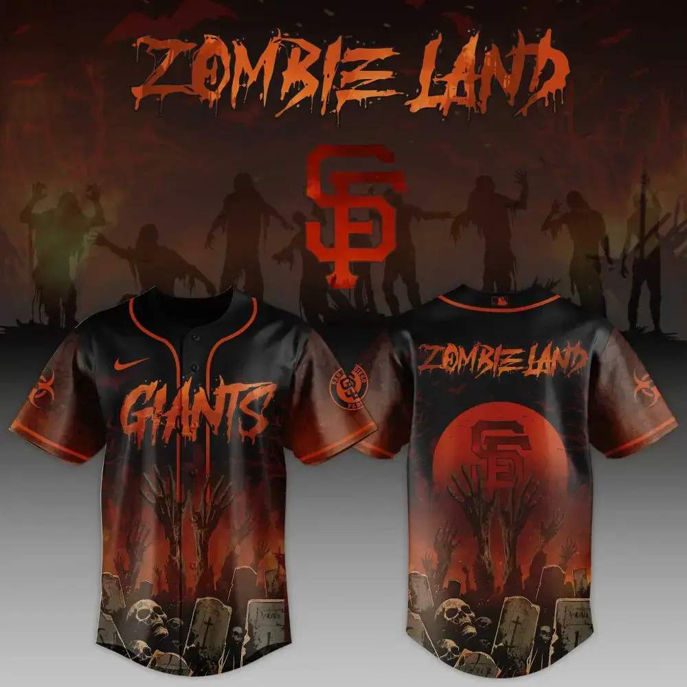 San Francisco Giants Mlb X Zombieland Custom Baseball Jersey Image