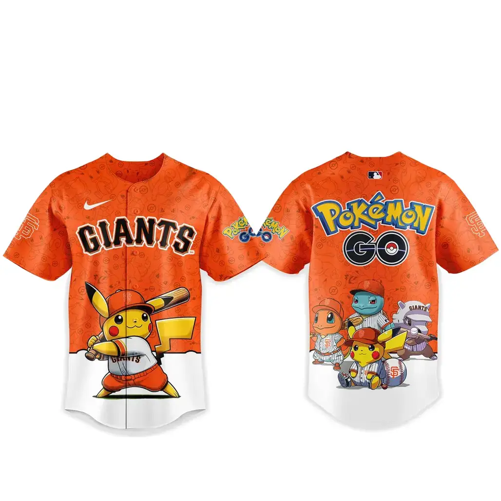 San Francisco Giants Pokemon Go Night 2026 Game Baseball Jersey Image