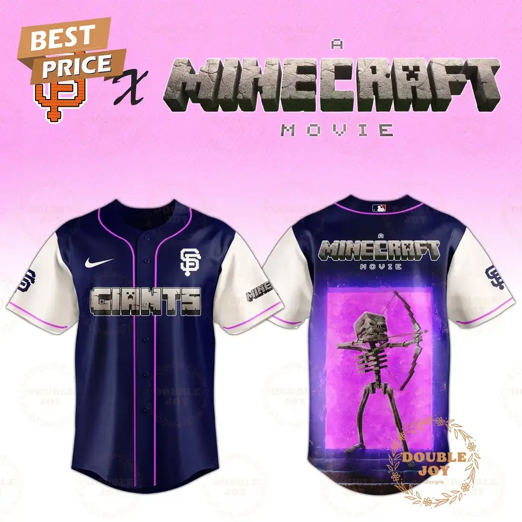 San Francisco Giants Skeleton A Minecraft Movie 2025 Special Edition Baseball Jersey Image