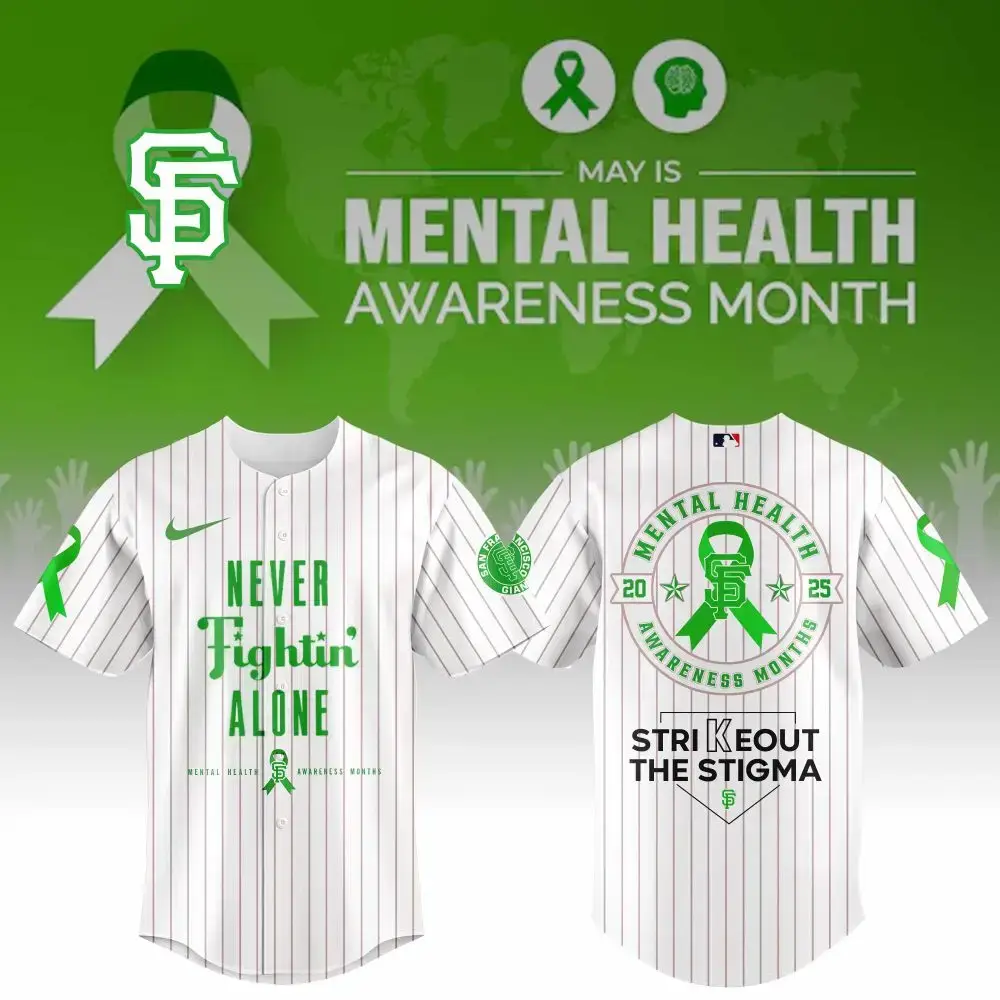 San Francisco Giants Special Mental Health Awareness Week Limited Edition Custom Baseball Jersey Image
