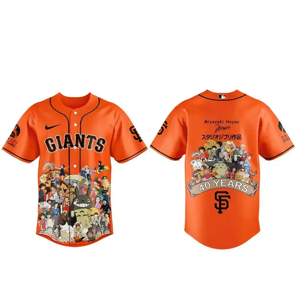 San Francisco Giants Studio Ghibli 40th Anniversary 2026 Baseball Jersey Image