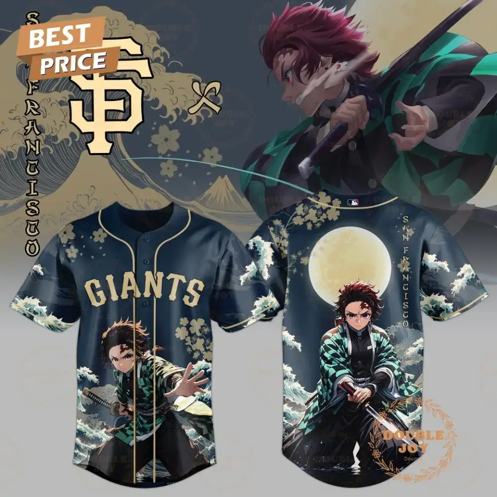 San Francisco Giants Tanjiro Kamado X Demon Slayer: Kimetsu No Yaiba 2025 Limited Edition Baseball Jersey Image