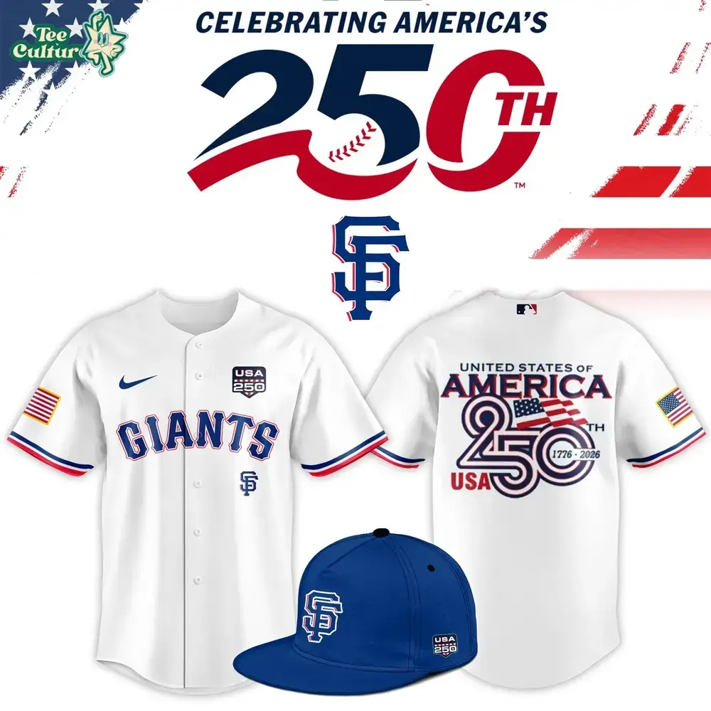 San Francisco Giants USA 250th Anniversary Commemorative Baseball Jersey Image