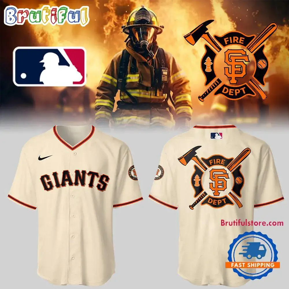 San Francisco Giants x Firefighter Appreciation Night Baseball Jersey Image