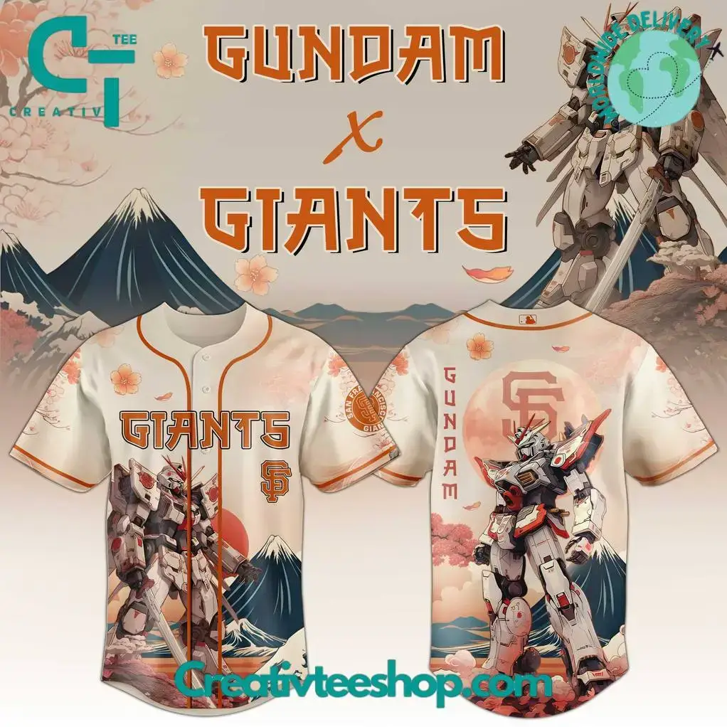 San Francisco Giants X Gundam Japan Edition 2025 Special Baseball Jersey Image