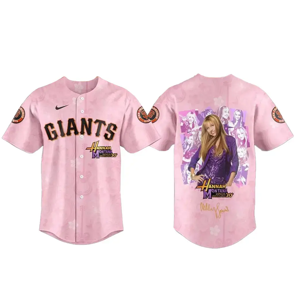 San Francisco Giants x Hannah Montana 20th Anniversary Baseball Jersey Image