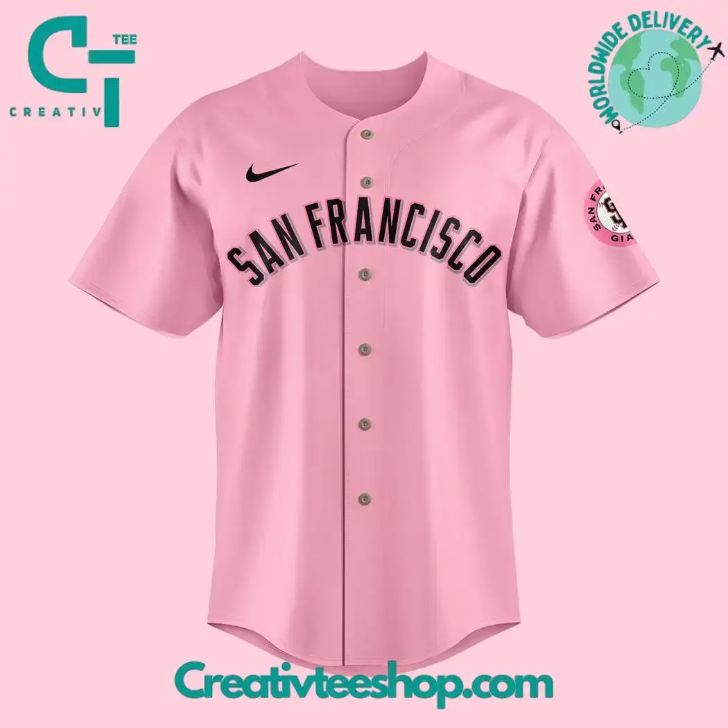 San Francisco Giants X Hello Kitty Pink Jersey Image
