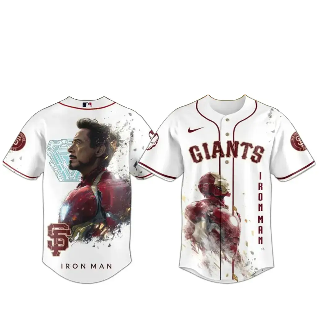 San Francisco Giants x Iron Man Game Day Baseball Jersey Image