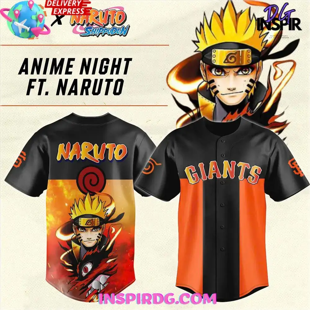San Francisco Giants X Naruto Night 2025 Baseball Jersey Image