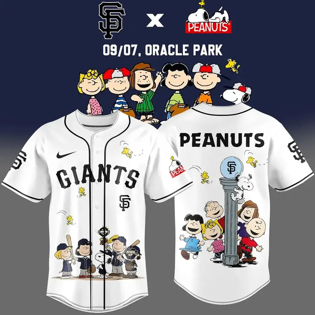 San Francisco Giants x Peanuts Snoopy Baseball Jersey Image